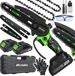 Akumulatorowa piła łańcuchowa MalTec MasterCut 800 W, prowadnice 4" i 6" - 1 sztuka