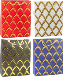 Torebka prezentowa ze złotymi zdobieniami 32 × 26 × 12 cm