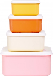 Zestaw czterech pojemników śniadaniowych A Little Lovely Company – Tęcza