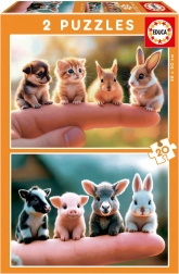 Educa Puzzle Małe zwierzątka 2x20 elementów