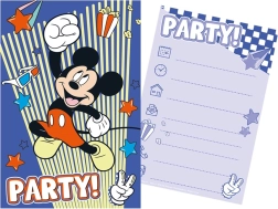 Zestaw zaproszeń na przyjęcie z kopertami MICKEY MOUSE (5+5)