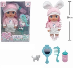 lalka 30 cm pije i siusia z akcesoriami