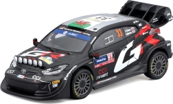 Metalowy model bburago 1:43 toyota gr yaris rally1 hybrid numer 33 evans w pudełku prezentowym