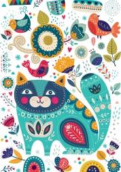 Puzzle kot i ptaki 1000 elementów