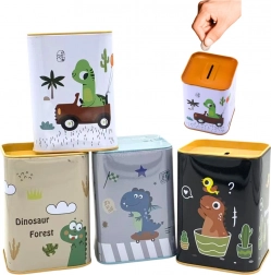 Metalowa skarbonka dinosaurus do auta 11 × 8 cm