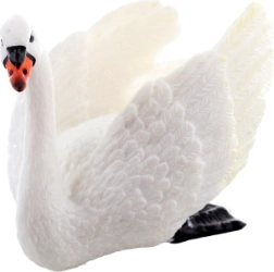 Plastowa figurka łabędzia 8 cm