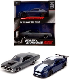 Zestaw 2 modele samochodów Ford Mustang GT350 i Plymouth Road Runner z serii Szybcy i Wściekli