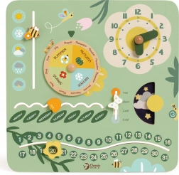 Drewniany edukacyjny kalendarz w języku angielskim