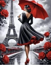 Zestaw kreatywny Diamentowe malowanie Kobieta w Paryżu