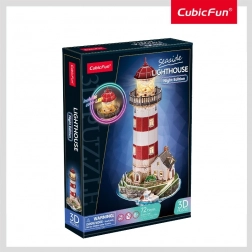 3D puzzle latarnia morska z oświetleniem LED CUBICFUN Night Edition