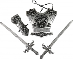 Rycerski zestaw ze srebrnymi mieczami dla dzieci