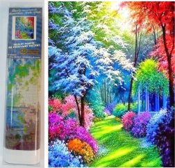 Mozaika diamentowa - Kolorowy las