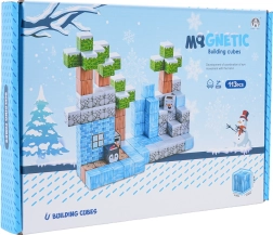 Magnetyczne klocki konstrukcyjne 3D, edycja zimowa, 113 elementów