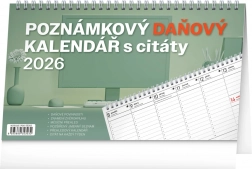 Kalendarz biurkowy Notatkowy Podatkowy z Cytatami 2026