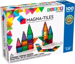 Magna-Tiles magnetyczne klocki konstrukcyjne Clear Colours – 100 elementów