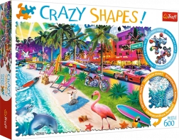 Puzzle TREFL Crazy Shapes – Plaża Miami, 600 elementów