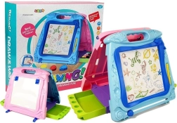 Dwustronna dziecięca tablica do rysowania z magnesem i markerami