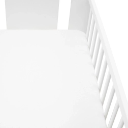 Jersey prześcieradło do łóżeczka new baby 120 × 60 białe
