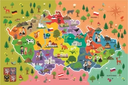 TREFL Puzzle mapa Republiki Czeskiej 44 elementy