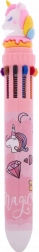 Pastelowy długopis z 10 wkładami – różowy
