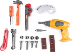 Zestaw narzędzi dla dzieci z działającą wiertarką
