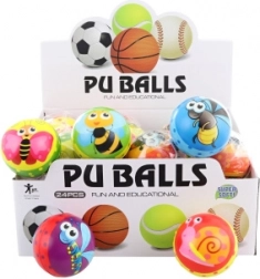 Gąbkowa piłeczka z motywem owadów 7 cm