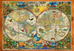 Puzzle mapa zwierząt świata 1000 elementów