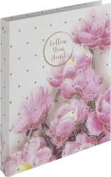 Segregator A4 z laminacją, 4 ringi, Romantic magnolie