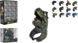 Regulowany dziecięcy pierścionek z dinozaurem, plastik, 2 × 4 cm (mix motywów)