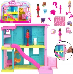 Mattel Mini Barbie Land domek z lalką, zwierzakiem i akcesoriami