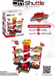 wielopoziomowy parking strażacki z windą i akcesoriami