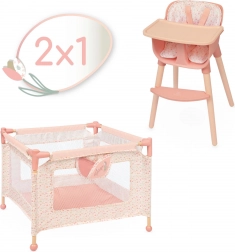 DeCuevas zestaw mebelków dla lalek 2 w 1 Tulipe