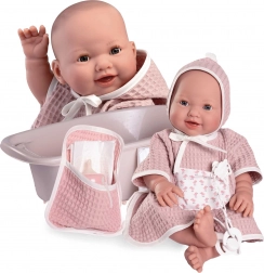 Mrugająca i siusiająca realistyczna lalka–niemowlę z całkowicie winylowym ciałem