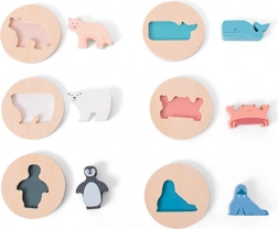 Drewniana wkładanka obrysowa – zwierzątka