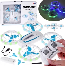 LED mini dron z osłoną śmigieł i akrobacjami na pilota