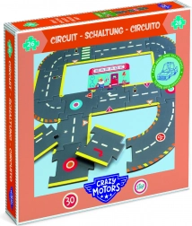 gigantyczne puzzle tor wyścigowy CRAZY MOTORS, 26 elementów