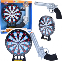 Rewolwer laserowy z tarczą dla dzieci