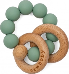 Gryzak z kulkami silikonowe zielone New Baby
