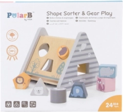 Drewniany sorter kształtów POLARB z klockami – piramida