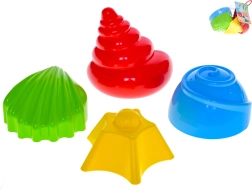 Zestaw foremek do piasku – muszelki 7–9 cm, 4 szt.