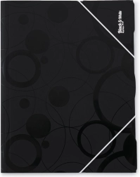 teczka z gumką A4 black and white, czarna