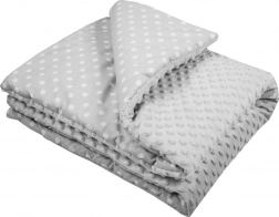 dziecięcy kocyk minky z wypełnieniem New Baby szary 80 × 102 cm