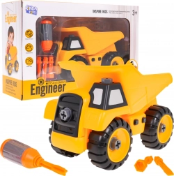 Dziecięca betoniarka do samodzielnego montażu 3+ ze śrubokrętem i 3 bitami – Wywrotka