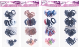 Akcesoria do włosów – duży mix gumek i klipsów