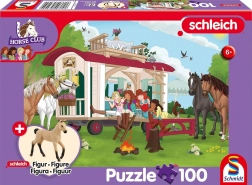 Puzzle SCHMIDT Schleich ognisko przy kamperze 100 elementów + figurka