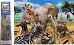 Diamentowe malowanie Safari selfie 30 × 40 cm