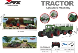 Zdalnie sterowany traktor z przyczepą i wywrotką