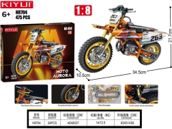 Klocki konstrukcyjne motor cross – 475 elementów