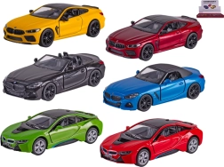 Metalowy model samochodu Kinsmart BMW 1:38 z napędem typu pull-back i otwieranymi drzwiami