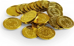 Plastikowe złote monety do gry, 24 szt.